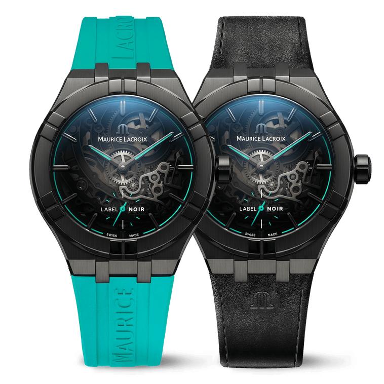 "AIKON AUTOMATIC SKELETON 45MM LABEL NOIR" AI6028-DLB0B-030-H.