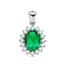 18k colgante oro blanco esmeralda 1.74 qts. diamantes si-h 0.52 qte