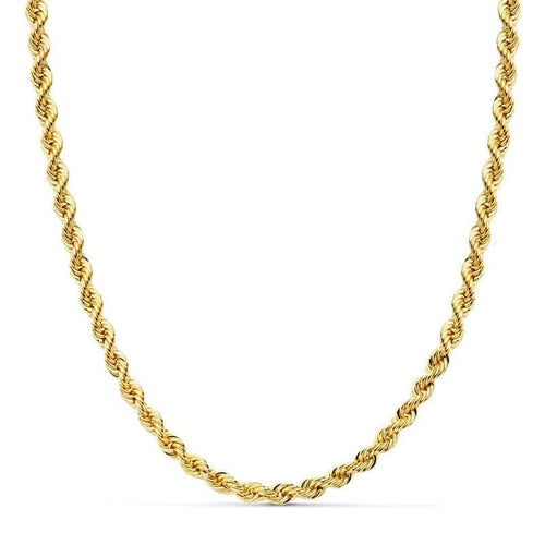 18k cordon oro amarillo salomonico ligero. ancho: 3,8 mm. largo: 50cm