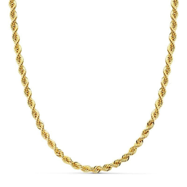 18k cordon oro amarillo salomonico ligero. ancho: 3,8 mm. largo: 50cm
