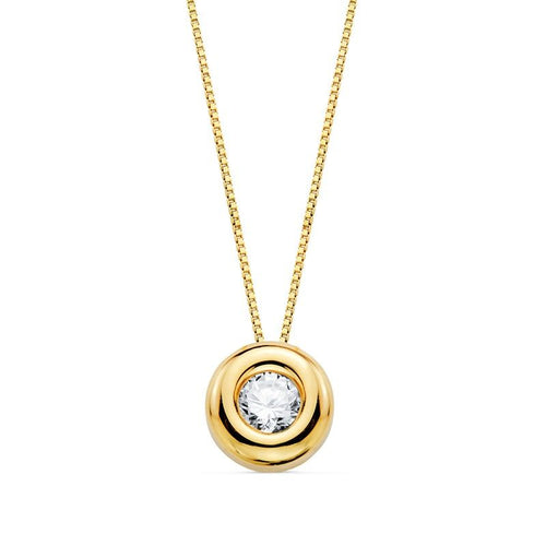 18k gargantilla oro amarillo chaton diamante 0.150 qts. g-vs2. cadena 42cm