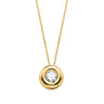 18k gargantilla oro amarillo chaton diamante 0.150 qts. g-vs2. cadena 42cm