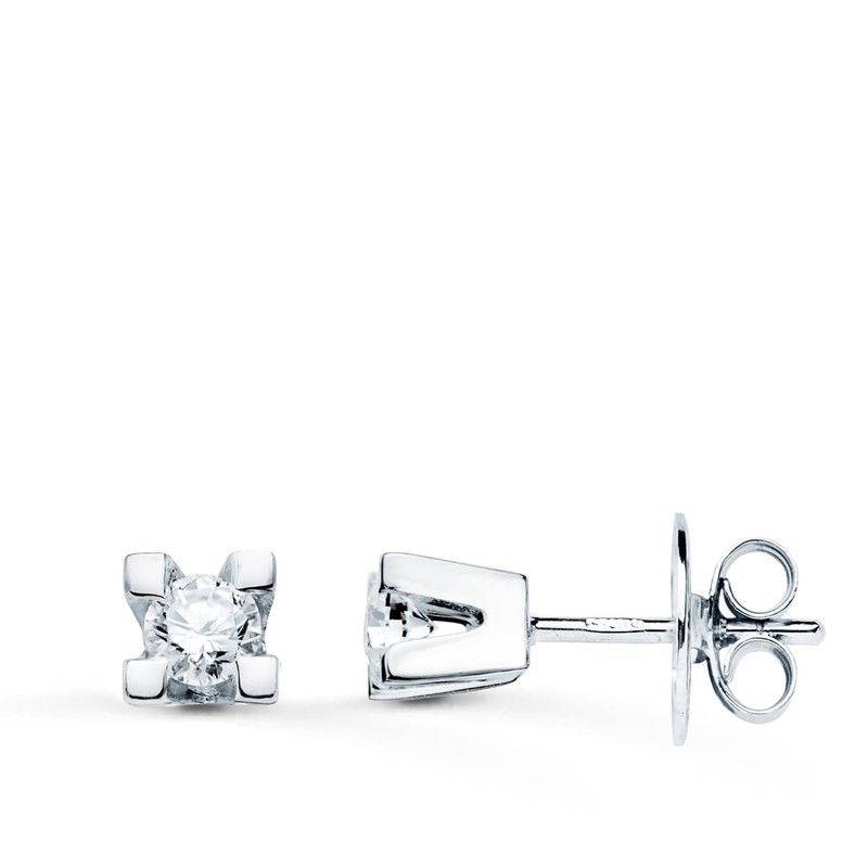 18k pendientes oro blanco brillantes 0.20qtes si-h cierre presion