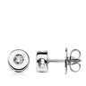18k pendientes oro blanco chaton 6 mm diamantes 0.130 qts cierre presion