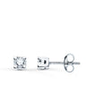 18k pendientes oro blanco con diamantes talla brillante 0.20 qts. si-h cierre presion