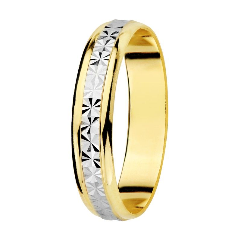 24000426 Alianza bicolor en oro 18 Quilates