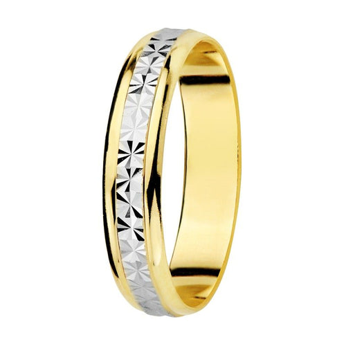 24000426 Alianza bicolor en oro 18 Quilates
