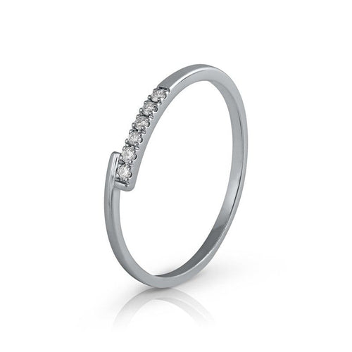 25031159100 Anillo oro blanco de 18 Quilates y diamantes.