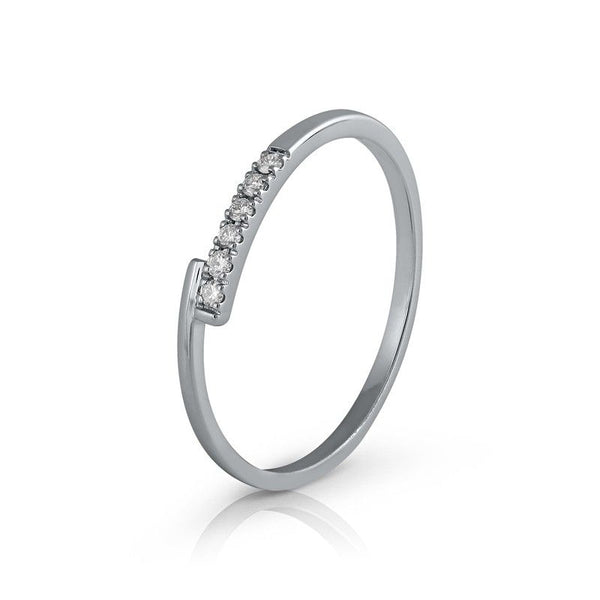 25031159100 Anillo oro blanco de 18 Quilates y diamantes.