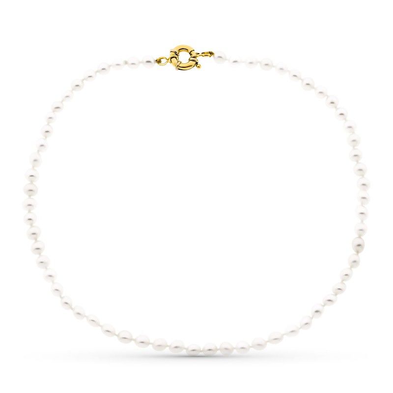 2571 18k collar perla cultivada cierre oro amarillo