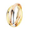 30000050 ALIANZA TRES AROS ORO TRICOLOR MEDIA CAÑA DE 2 MM.