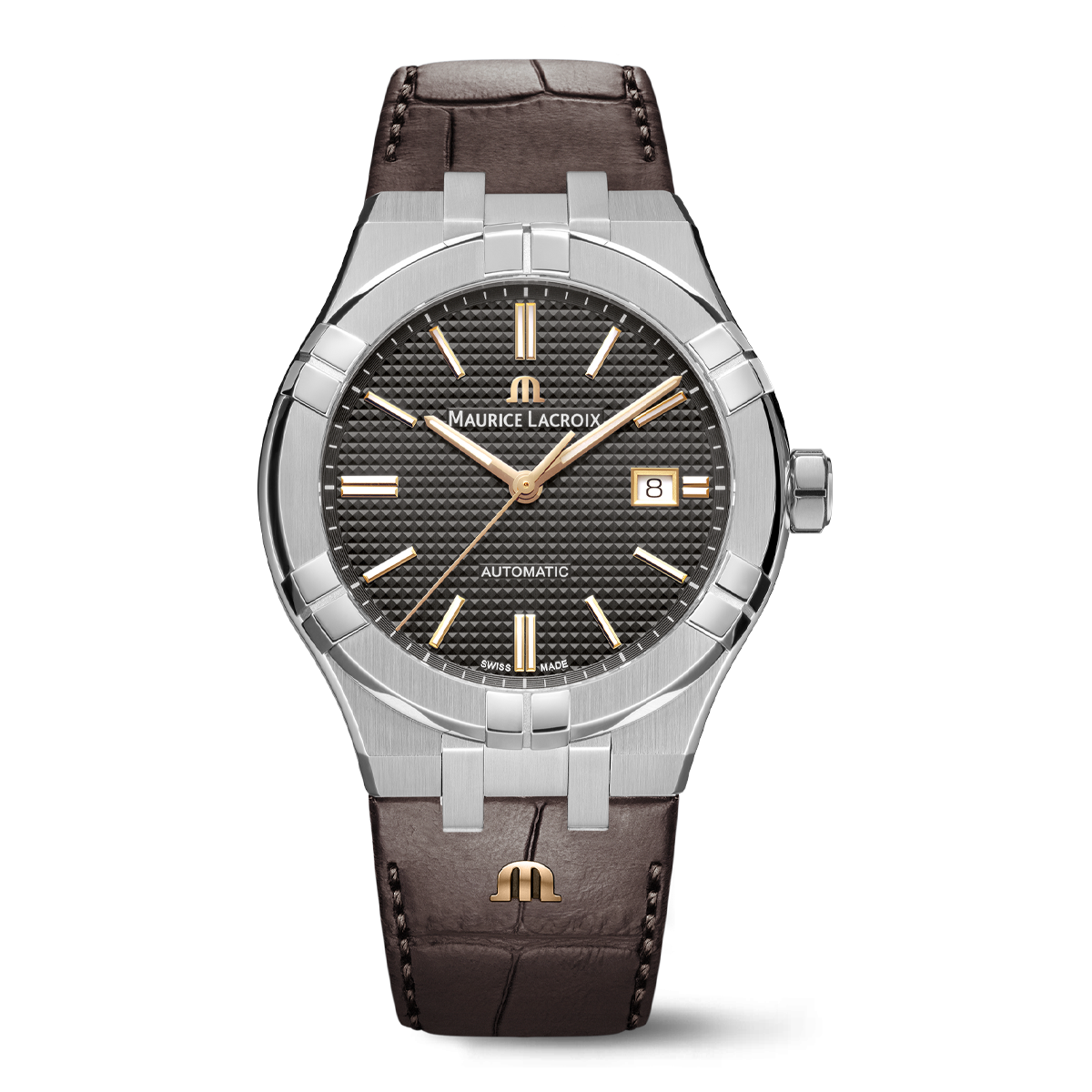 "AIKON AUTOMATIC DATE 42MM" AI6008-SS001-331-1