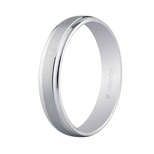5B40044. Alianza de oro blanco en 18 quilates