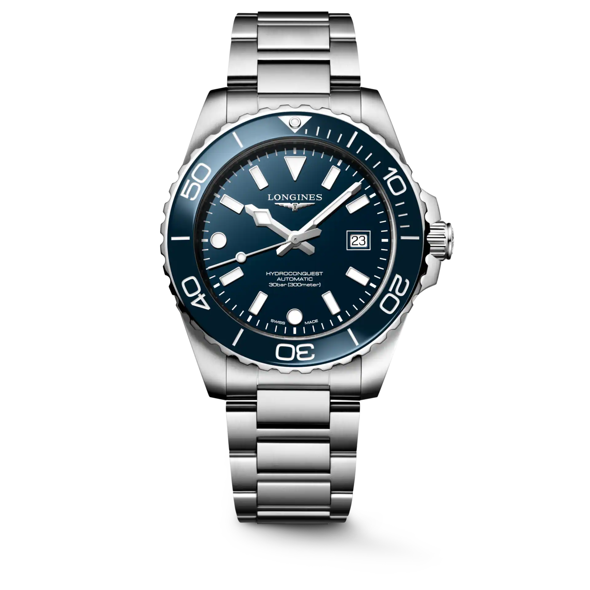 HYDROCONQUEST - L3.779.4.96.6 Reloj automático, Ø 39.00 mm, acero inoxidable y cerámica, L3.779.4.96.6