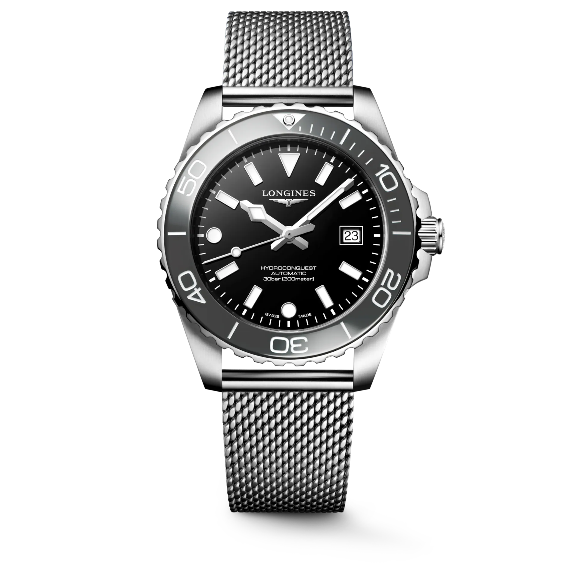 HYDROCONQUEST - L3.788.4.70.6 Reloj automático, Ø 42.00 mm, acero inoxidable y cerámica, L3.788.4.70.6