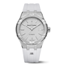 Maurice Lacroix AIKONIC Bisel Blanco Manecillas Plateadas  Correa Blanca ai1000-ss001-330-3