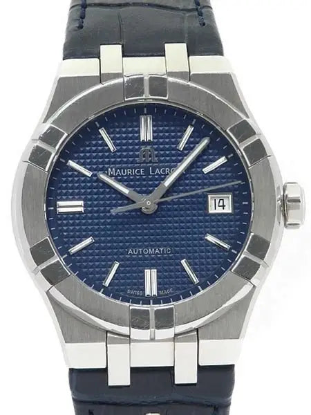 MAURICE LACROIX Pontos Automatic Azul /  pt6007-ss001-430-1 Piel Azul 42mm