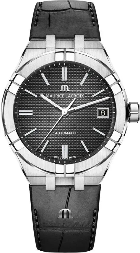 MAURICE LACROIX Pontos Automatic Negro /  pt6007-ss001-330-1 Piel Negra 42mm