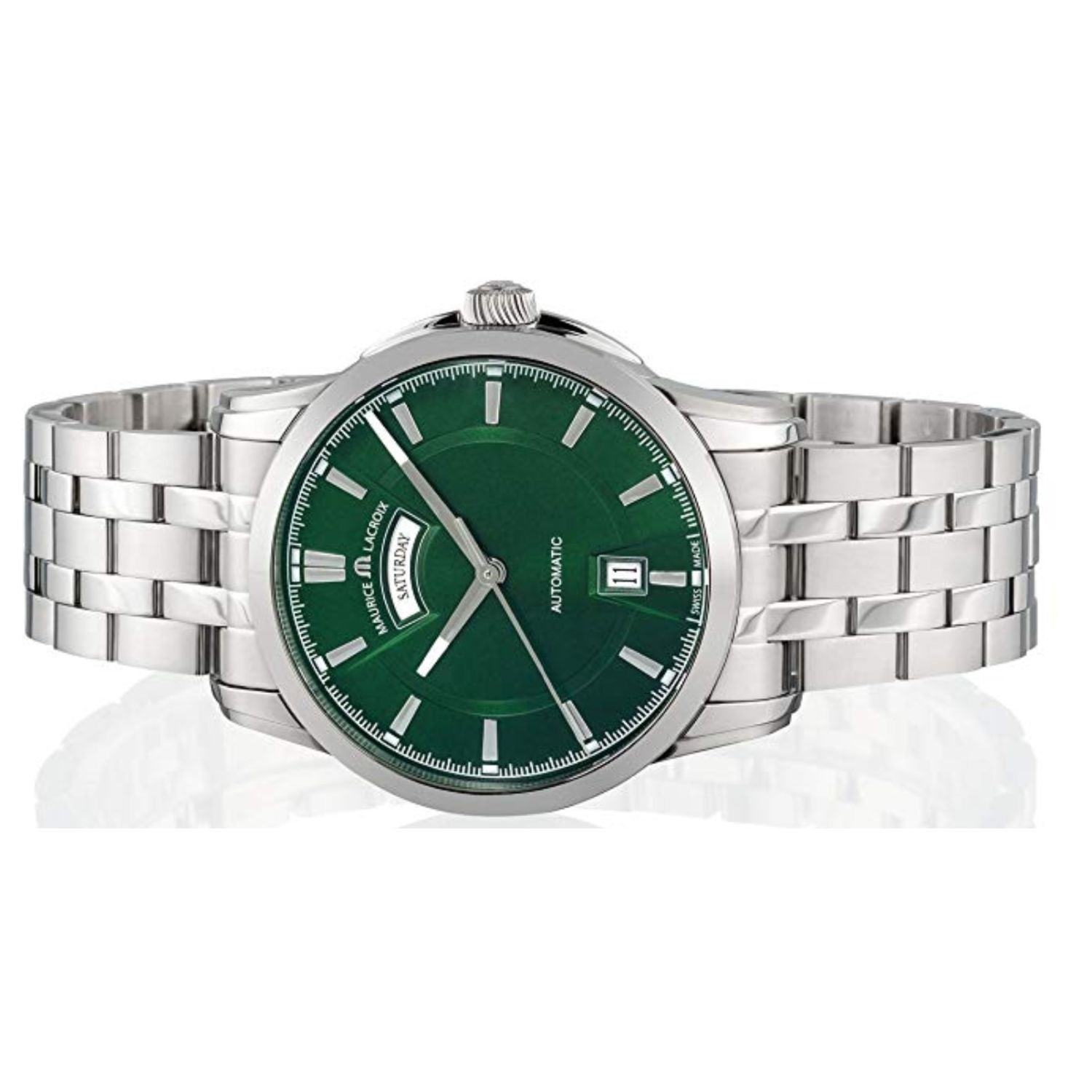 MAURICE LACROIX Pontos Automatic Verde pt6159-ss002-53e  / Acero 39mm