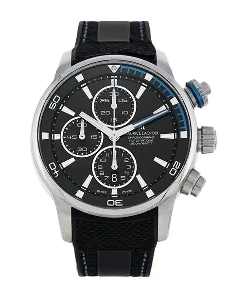 MAURICE LACROIX Pontos Chronograph Verde pt6008-ss001-530-1  / Piel Verde