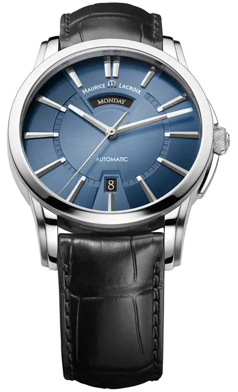 MAURICE LACROIX Pontos Day-Date Azul /  pt6158-ss001-43e  Piel Azul