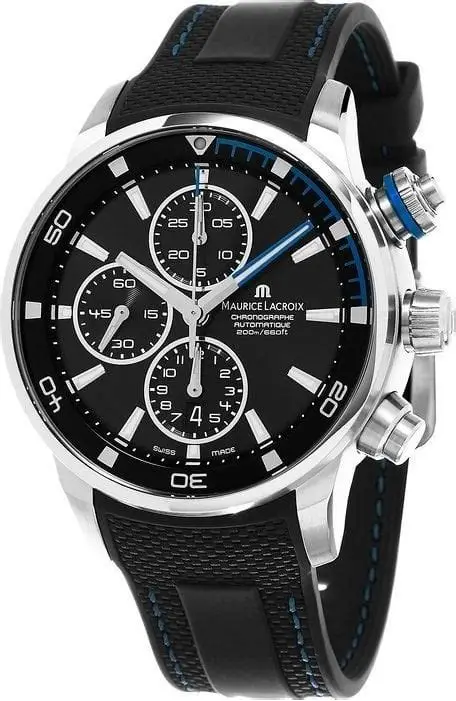 MAURICE LACROIX Pontos Chronograph Negro pt6008-ss001-330-1  / Piel Negra