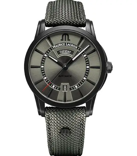 MAURICE LACROIX Pontos Day-Date DLC   pt6358-dlb04-430-5  Negro Caqui / Nylon Verde