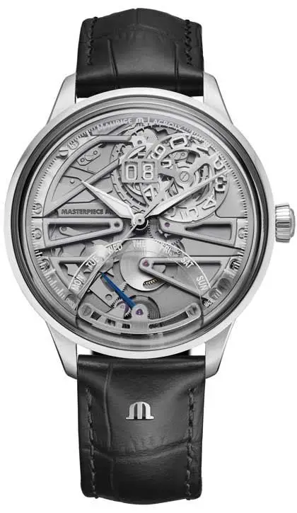 MAURICE LACROIX 1975 Master  mp6538-pvb01-330-2  Grand Date Retrograde PVD Negro Retrograde Piel Negra