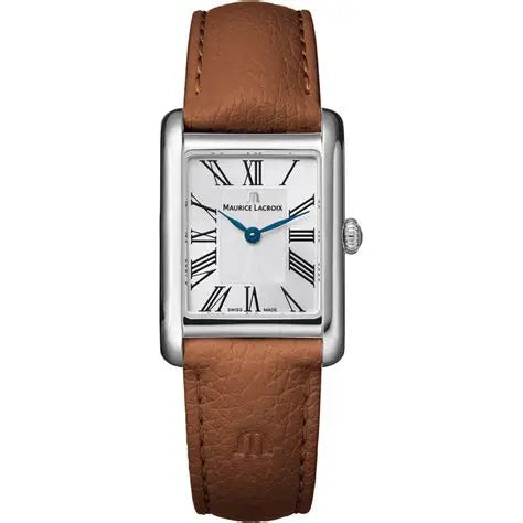 MAURICE LACROIX Fiaba Square Oro Rosa 2N Romano  fa1205-pvp01-110-2  Piel Marrón