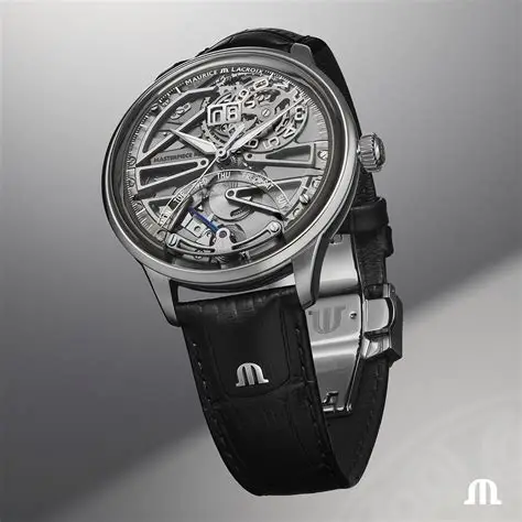 MAURICE LACROIX 1975 Master Grand Date  mp6538-ss001-430-2  Retrograde Azul Retrograde Piel Azul