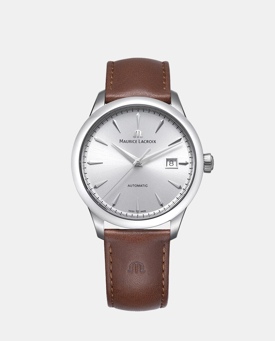 MAURICE LACROIX 1975 Quartz 33mm   fa1004-ss001-110-2  Plateado Romano Piel Marrón
