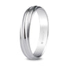 Alianza de boda oro blanco torneada 4mm (5B40266)
