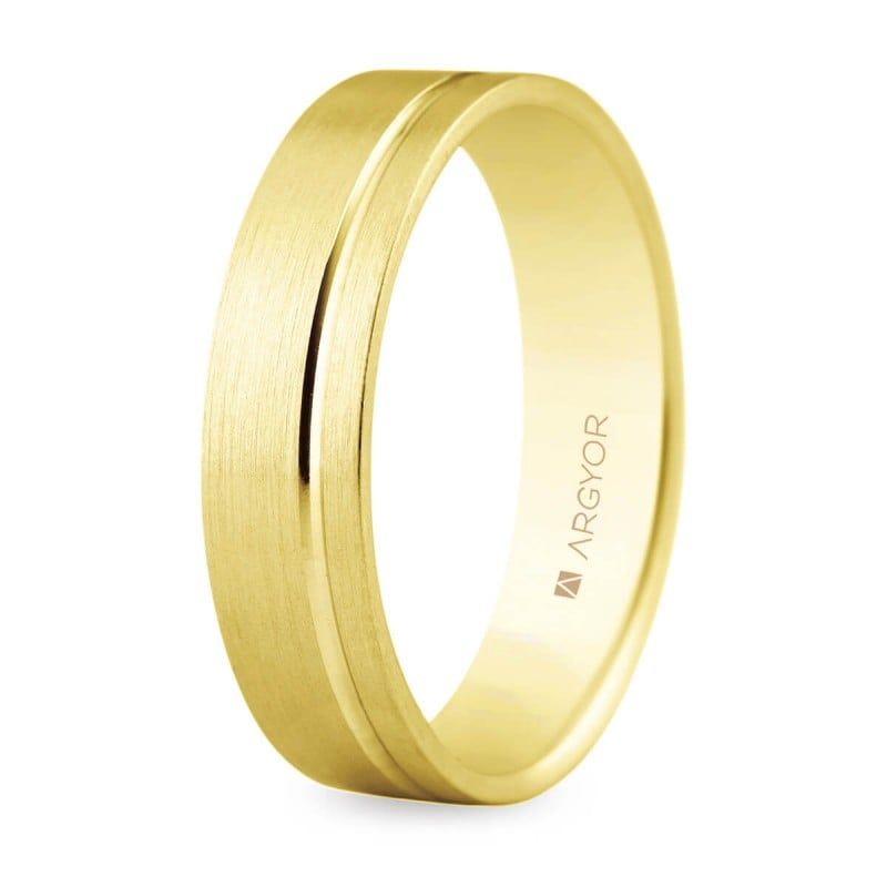 Alianza de boda oro plana de 5mm confort (5150316)