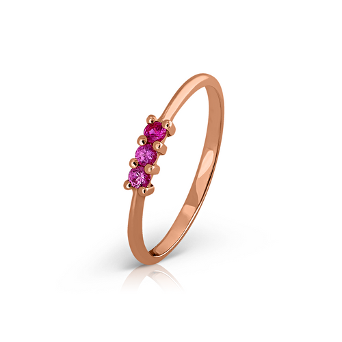 ANILLO DE ORO ROSA ARCO DE RATNARAJ