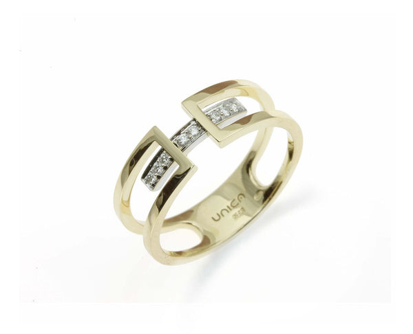 anillo oro amarillo y diamantes