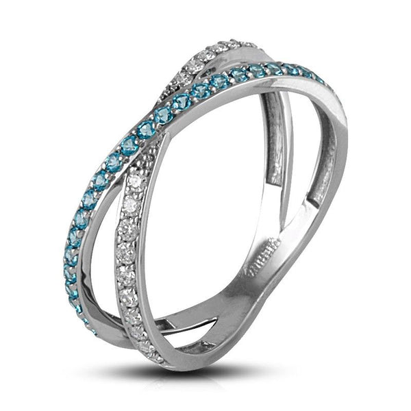 Anillo oro blanco diamante y topacio azul 22241109103
