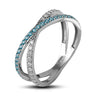 Anillo oro blanco diamante y topacio azul 22241109103