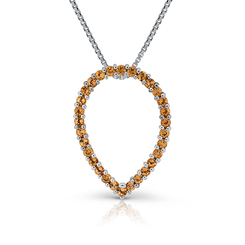 COLGANTE DE ORO BLANCO LUNA DE BARODA