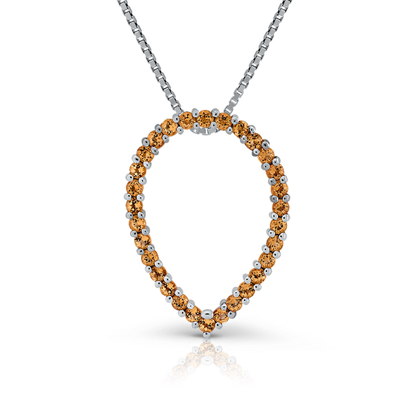COLGANTE DE ORO BLANCO LUNA DE BARODA