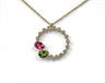 Colgante oro amargo diamantes y tourmalina 812403