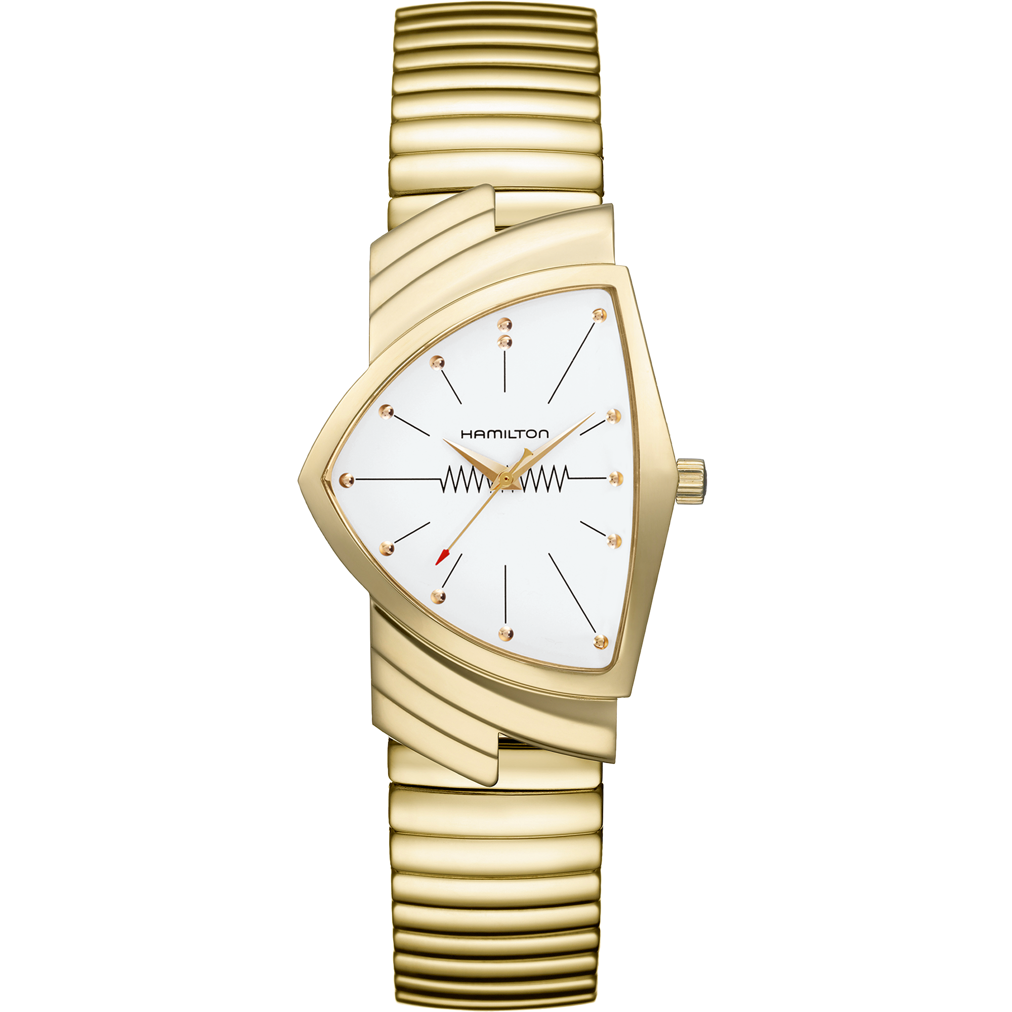 Hamilton Ventura Gold Quartz 32x50mm