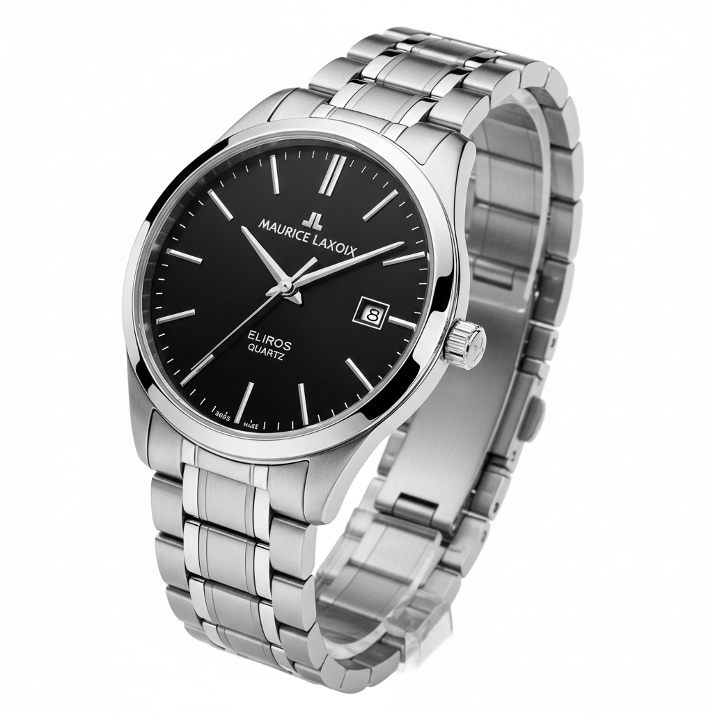Maurice Lacroix 1975 Quartz 39mm Negro Brazalete 756009-SS002-330-1