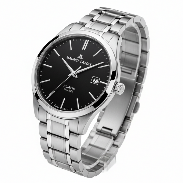 Maurice Lacroix 1975 Quartz 39mm Negro Brazalete 756009-SS002-330-1