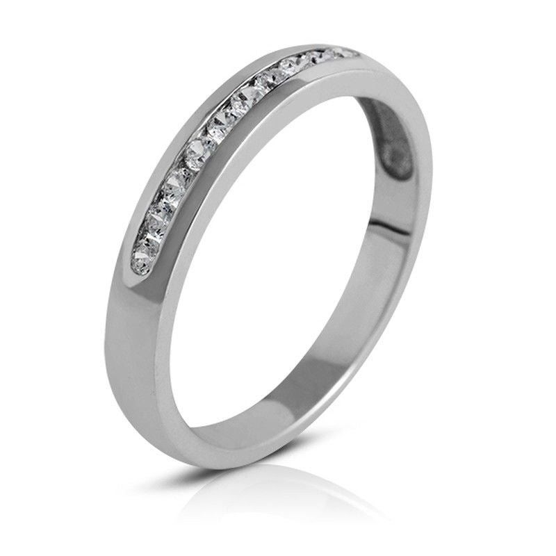 Media alianza en oro blanco 18 y diamantes.25221109100