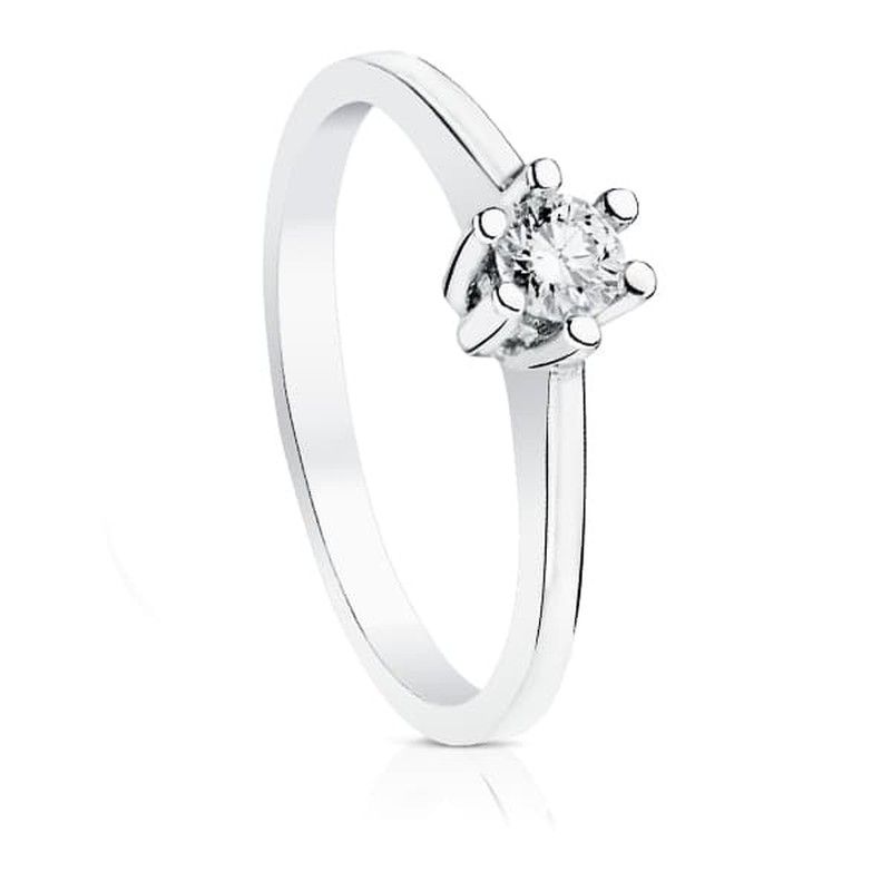 Solitario oro blanco con brillante P1876.020