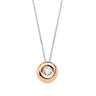 p1901-or220 gargantilla oro rosa chatón diamante