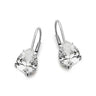 Pendientes Circonita Pera Oro Blanco 20x7mm