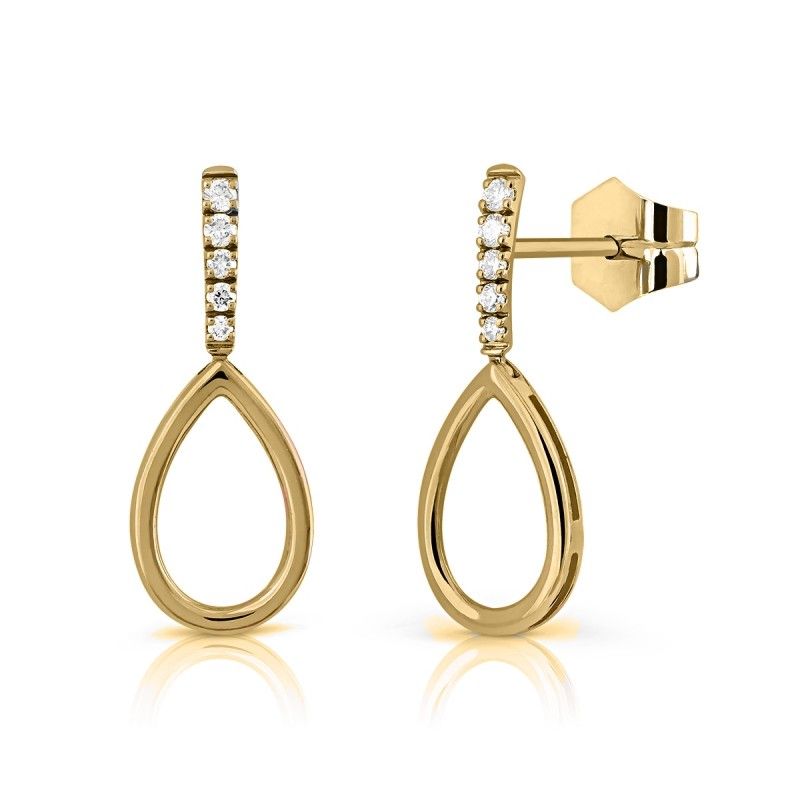 PENDIENTES DE ORO AMARILLO Y BLANCO ANJ JEMENU