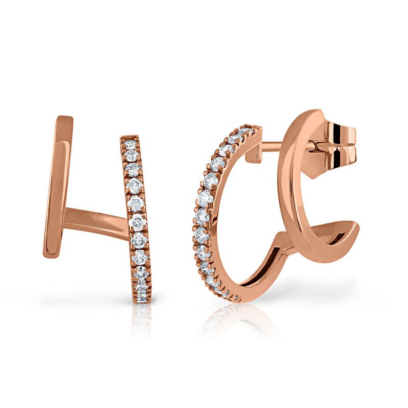 PENDIENTES DE ORO ROSA HAIDÉE