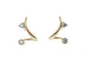 pendientes oro anillo con dos diamantes 527531